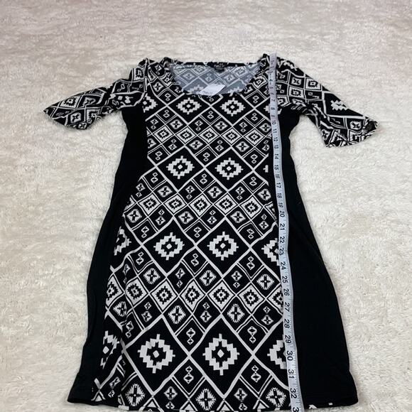 Rue 21 Southwest print black and white bodycon dress, size small NWT - Picture 6 of 8